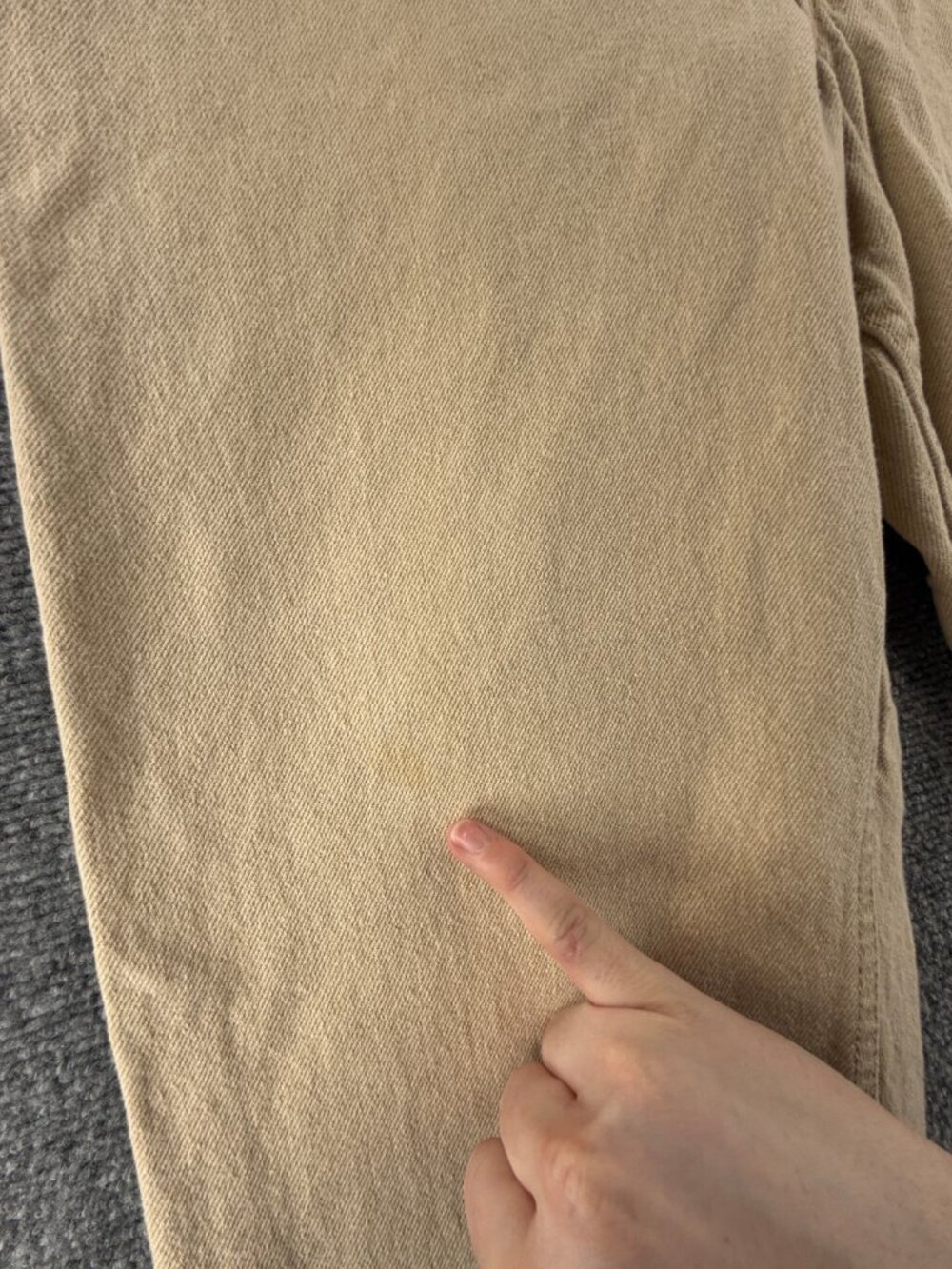 VTG Levis 550 Orange Tab Beige Denim Jeans 1996 USA Cotton Pockets ACTL 32X29.5 - Picture 8 of 16